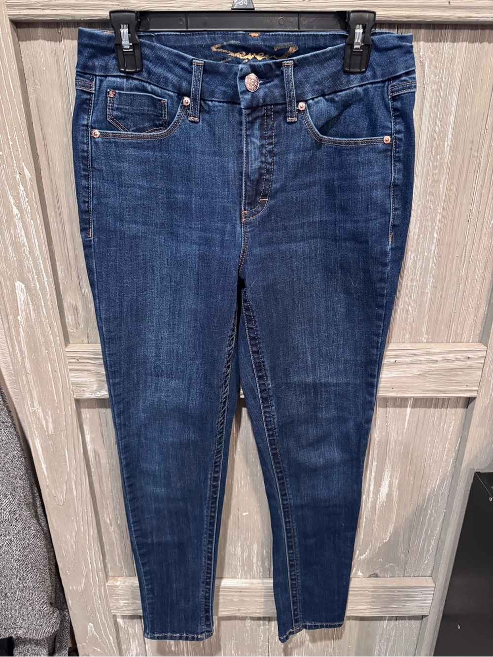 Seven7 Dark Blue Women's Skinny Jeans